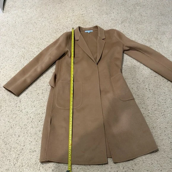 Antonio Melani Classic Camel Trench Coat One Button Size 10